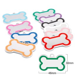 Wholesale 20pcs Dog Cat Tag Pet Dog Collar Accessories Personalized Paw Shape ID Tags Name No. Telephone Tags For Dog Supplies
