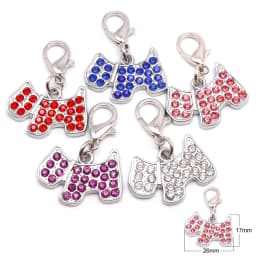 Wholesale 20pcs Dog Cat Tag Pet Dog Collar Accessories Personalized Paw Shape ID Tags Name No. Telephone Tags For Dog Supplies