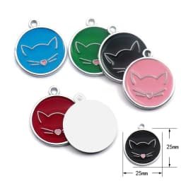 Wholesale 20pcs Dog Cat Tag Pet Dog Collar Accessories Personalized Paw Shape ID Tags Name No. Telephone Tags For Dog Supplies