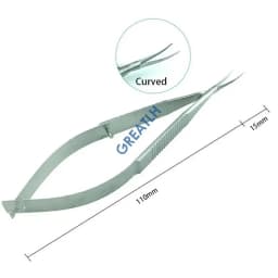 Ophthalmic Trabecular Scissors Vannas Capsulotomy Scissors Animal Experiment Tool Veterinary Ophthalmic Eye Instrument