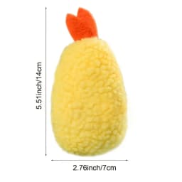 Fried Shrimp Tempura Dog Pet Chew Bite Squeaky Toy Cute Stuffed For Puppy Play Terrier Hond Shiba Yorkshire Corgi