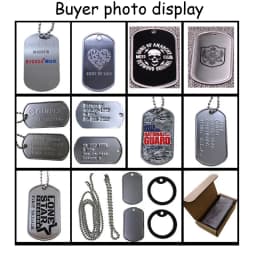 Wholesale 100 20Pcs Stainless Steel Military Identity Tag Dog ID Tags For Men Pendant Men Tags Necklace Personality Necklace