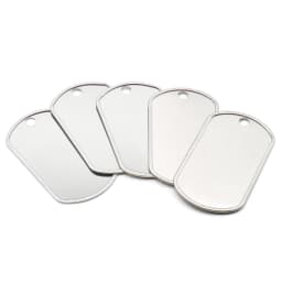 Wholesale 100 20Pcs Stainless Steel Military Identity Tag Dog ID Tags For Men Pendant Men Tags Necklace Personality Necklace