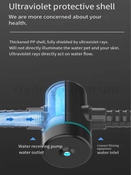 Fish tank UV disinfection lamp fish pond diving sterilization lamp algae removal lamp fish tank external aquarium accessories