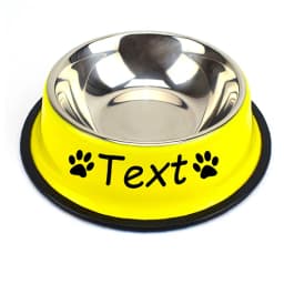 Custom Name Dog Cat Stainless Steel Bowl Pet Colorful Water Food Non slip dining basin Circular Personalized Bowl Multi size