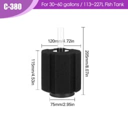 3 Sizes Fish Tank Air Pump Skimmer Aquarium Fish Filter Accessories Practical Aquarium Biochemical Sponge Filter FA011