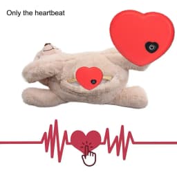 Pet Heartbeat Plush Toy Puppy Behavioral Training Toy Sleep Snuggle Heartbeat Anxiety Aid Relief Dog Interactive Games Doll