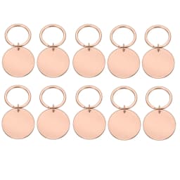 Wholesale 10PCS Stainless Steel Round Dog ID Tag Blank Pendants For Necklaces Custom DIY Jewelry Making Keychain Dog Tag