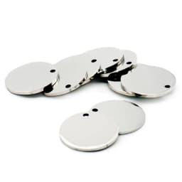 Wholesale 10PCS Stainless Steel Round Dog ID Tag Blank Pendants For Necklaces Custom DIY Jewelry Making Keychain Dog Tag