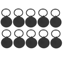 Wholesale 10PCS Stainless Steel Round Dog ID Tag Blank Pendants For Necklaces Custom DIY Jewelry Making Keychain Dog Tag