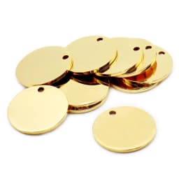 Wholesale 10PCS Stainless Steel Round Dog ID Tag Blank Pendants For Necklaces Custom DIY Jewelry Making Keychain Dog Tag