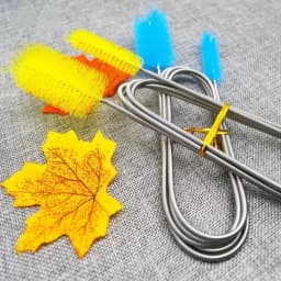 Nylon Wire Stainless Steel Spring Brush Fish Tank Filter Cleaning Brush Aquarium Drain Pipe Cleaning Pipe Brush Accessories Pet