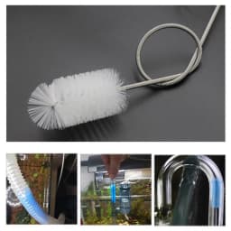 Nylon Wire Stainless Steel Spring Brush Fish Tank Filter Cleaning Brush Aquarium Drain Pipe Cleaning Pipe Brush Accessories Pet