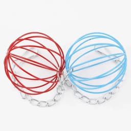 Hanging Long Chain Round Rabbit Grass Ball Small Metal Hamster Grass Ball Rack Guinea Pig Grass Feeder Pet Toy Pet Supplies