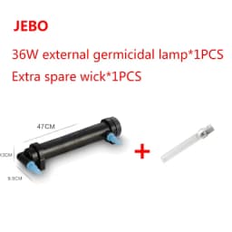 JEBO 220~240V 5W~36W UV Sterilizer Lamp Light Water Cleaner For Aquarium Pond Fish Tank Ultraviolet Filter Clarifier