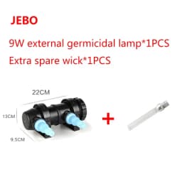 JEBO 220~240V 5W~36W UV Sterilizer Lamp Light Water Cleaner For Aquarium Pond Fish Tank Ultraviolet Filter Clarifier