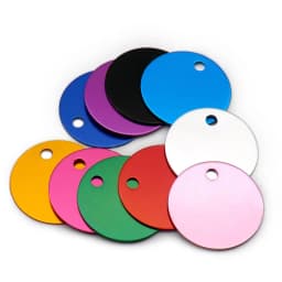 Wholesale 20Pcs Dog Id Tags Round Aluminum Tag DIY Personalized Pet Name Plate Engraving Anti-lost Pendant Collar Accessory