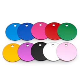 Wholesale 20Pcs Dog Id Tags Round Aluminum Tag DIY Personalized Pet Name Plate Engraving Anti-lost Pendant Collar Accessory