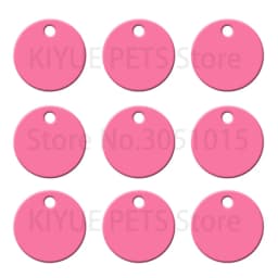 Wholesale 20Pcs Dog Id Tags Round Aluminum Tag DIY Personalized Pet Name Plate Engraving Anti-lost Pendant Collar Accessory
