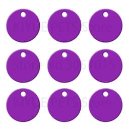 Wholesale 20Pcs Dog Id Tags Round Aluminum Tag DIY Personalized Pet Name Plate Engraving Anti-lost Pendant Collar Accessory