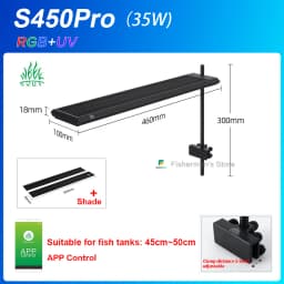 WEEK AQUA S Series S300 400 450Pro ,Aquarium Light Water Grass And Fish Tank Lamp Sentiment Small Clip Lamp