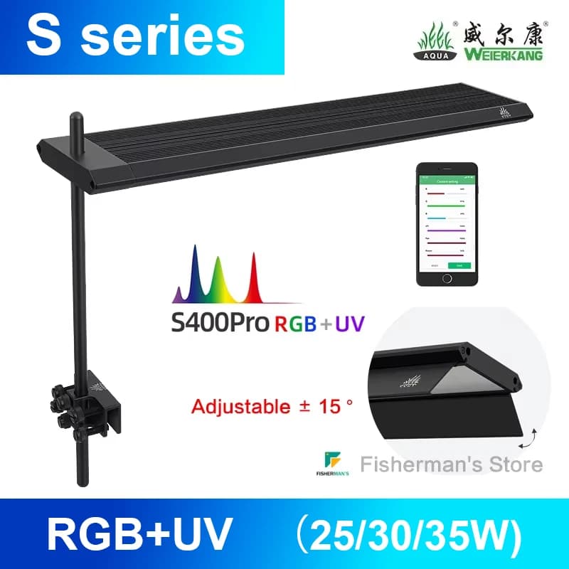WEEK AQUA S Series S300 400 450Pro ,Aquarium Light Water Grass And Fish Tank Lamp Sentiment Small Clip Lamp