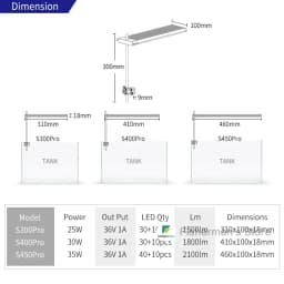 WEEK AQUA S Series S300 400 450Pro ,Aquarium Light Water Grass And Fish Tank Lamp Sentiment Small Clip Lamp