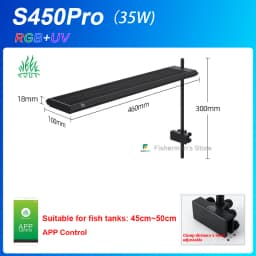 WEEK AQUA S Series S300 400 450Pro ,Aquarium Light Water Grass And Fish Tank Lamp Sentiment Small Clip Lamp