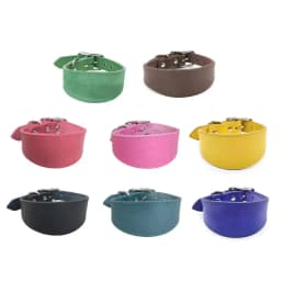 Wide Padded Dogs Collar Genuine Leathers Puppy Collars for Lurchers Italian Greyhounds Comfortable Pet Dogs Accessories B03E