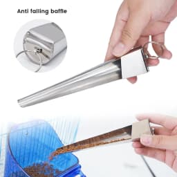 Pet Bird Parrot Feeder Spoon Stainless Steel Food Adding Spoon Bird Tools Cage Food Add Accessories Small Pet Feeding Tool 1 Pc