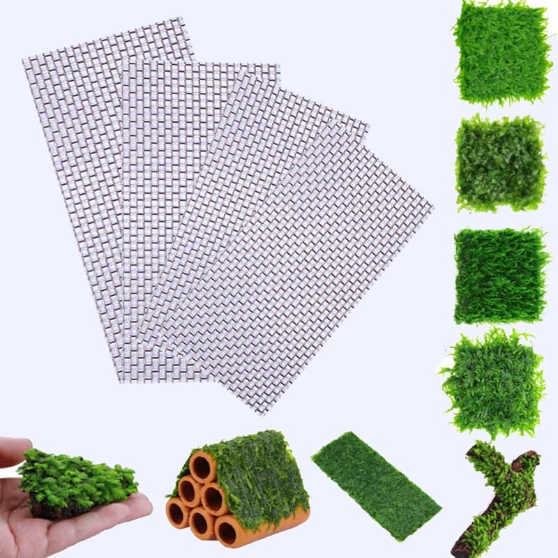 Aquarium Stainless Steel Wire Mesh Pad Aquatic Moss Plants Fixing Holder Landscaping Fish Tank Decoration Aquatic Accessories