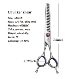Fenice 7.0/8.0inch Professional Dog Grooming Scissors Thinning Chunker Shears JP440C Pets Dogs Groomer Tools