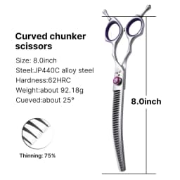 Fenice 7.0/8.0inch Professional Dog Grooming Scissors Thinning Chunker Shears JP440C Pets Dogs Groomer Tools