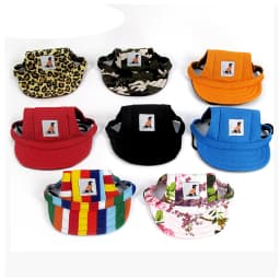 Dog Hat Summer Sunbonnet Dog Canvas Hat Adjustable Dog Baseball Hat Puppy Sports Sunscreen Windproof Cap Pet Supplies