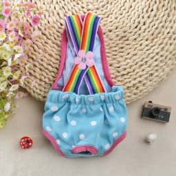 Denim French Bulldog Pet Physiological Pants Dot Female Dog Safety Sanitary Panties for Small Medium Dogs Cats Mascotas Shorts