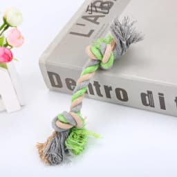 Pet Dog Double Knot Chewing Rope Knot Puppy Toy Clean Teeth Durable Braided Bone Rope Pet Molar Toy Pet Supplies Dog Supplies