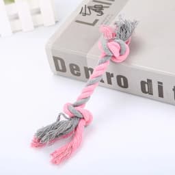 Pet Dog Double Knot Chewing Rope Knot Puppy Toy Clean Teeth Durable Braided Bone Rope Pet Molar Toy Pet Supplies Dog Supplies