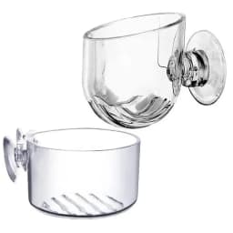 Aquarium Decoration Plant Cup Pot Acrylic Aquatic Plant Cup With Suction Holder Water Potted Planting Cup Aquarium Feeding Tool