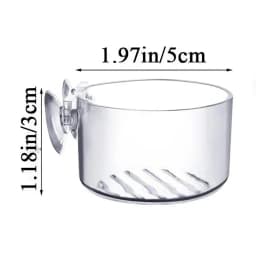 Aquarium Decoration Plant Cup Pot Acrylic Aquatic Plant Cup With Suction Holder Water Potted Planting Cup Aquarium Feeding Tool