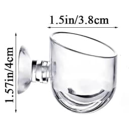 Aquarium Decoration Plant Cup Pot Acrylic Aquatic Plant Cup With Suction Holder Water Potted Planting Cup Aquarium Feeding Tool