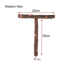 Natural Wood Pet Parrot Raw Wood Fork Tree Branch Stand Rack Squirrel Bird Hamster Branch Perches Chew Bite Toys Stick