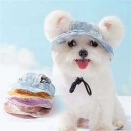 Cute French Bulldog Pet Hats with Ear Holes Adjustable Puppy Dog Cap Hat for Small Medium Dogs Pug Mascotas Accessories Costume