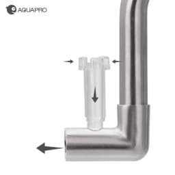 AQUAPRO Mini Skimmer Stainless Steel Inlet Outlet Pipes Inflow Outflow Shrimp Water Filter Aquarium Fish Tanks Accessories