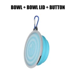 Foldable Silicone Dog Food Water Basin with Bowl Lips for Pets Outdoor Travel,Portable with Hooks for Pet Supplies, Feeding Bowl