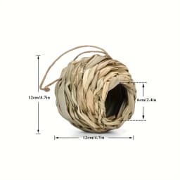 2024 New Birds Nest Bird Cage Grass Egg Cage Bird House Outdoor Decorative Weaved Hanging Parrot Nest Houses Pet Bedroom