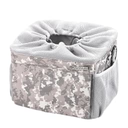 Dog or Cat Bike Basket, Expandable Soft Sided Pet Carrier Backpack with 4 Open Doors, Foldable Dog Bike Carrier