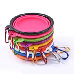 350ml Collapsible Dog Pet Folding Silicone Bowl Outdoor Travel Portable Puppy Food Container Feeder Dish Bowl Pet Supplies