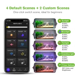 Smart Aquarium Light App Control Full Spectrum Fish Tank Light Bluetooth Coral Reef Lamp for Freshwater Saltwater Tank Lamps