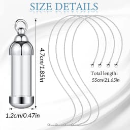 Stainless Steel Cremation Jewelry Transparant Glass Keepsake Loved Ones Ashes Holder Keepsake Human Ashes Memorial Pendant