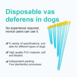 100PCS Wholesale Canine Sperm Injection Semen Deposition Artificial Insemination Pet Dog Disposable Vas Deferens Pipe Catheter
